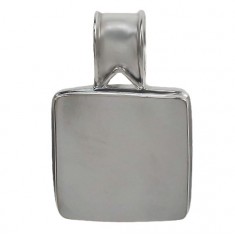 Square Mother of Pearl Pendant, Sterling Silver